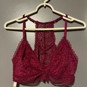 Victoria's Secret Lace Bralette in Rich Burgundy